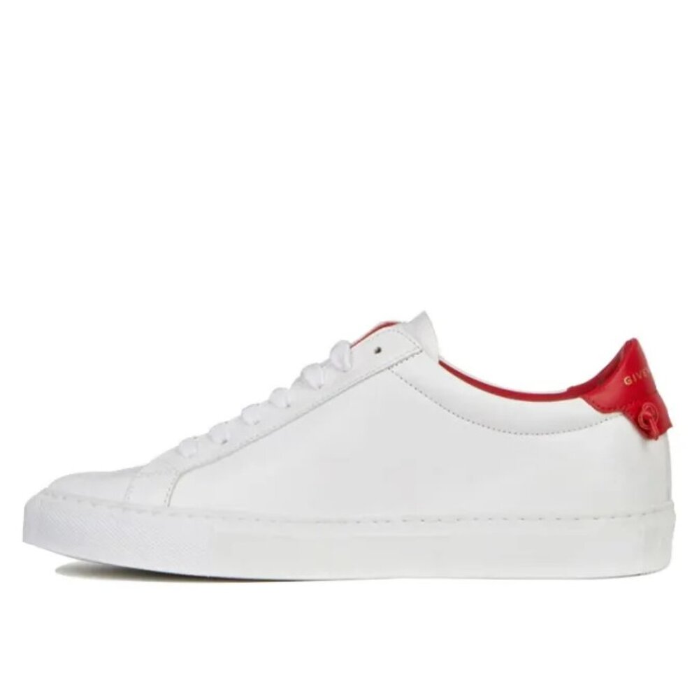 Givenchy White Leather Sneakers Color-block Red Gold Basics Common Projects